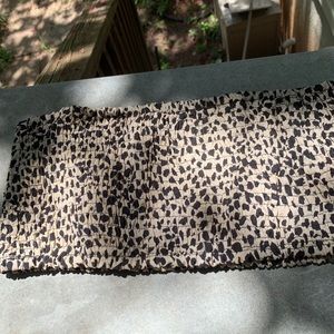 Ruched cheetah bandeau